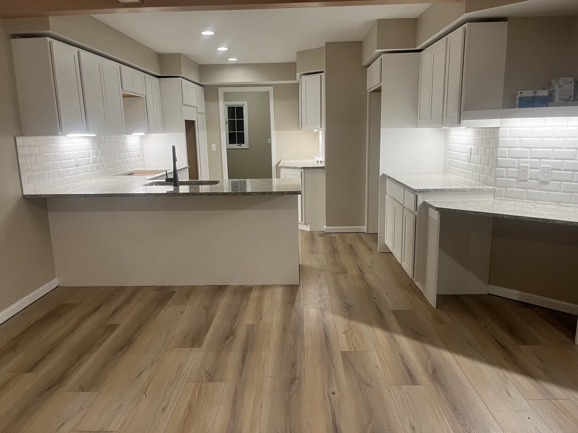 luxury vinyl flooring installed by BRC Flooring — kitchen
