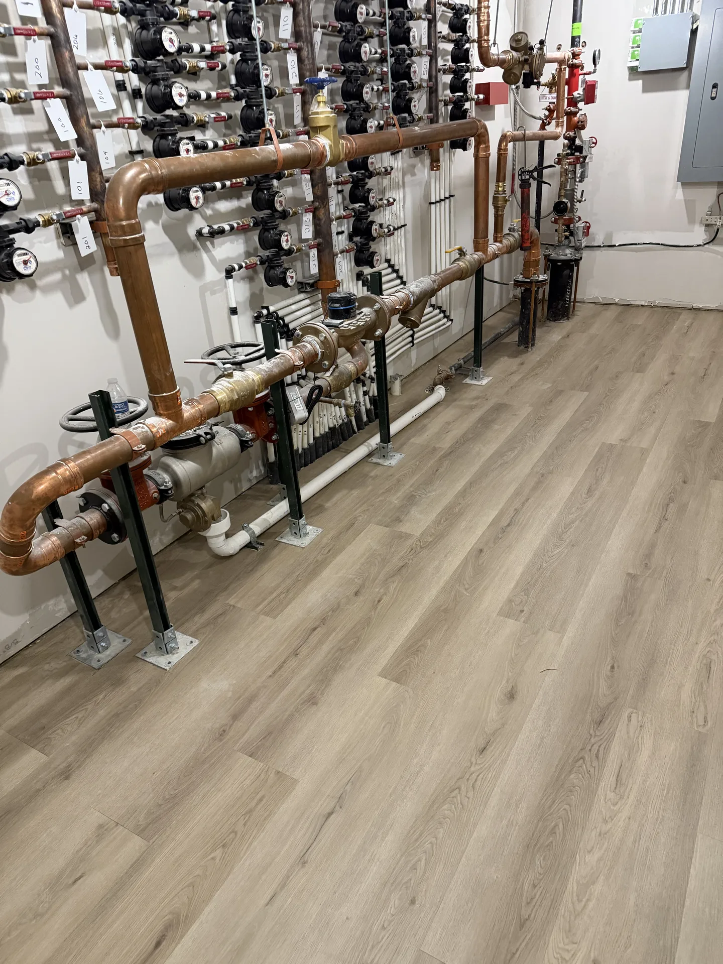 commercial flooring installed by BRC Flooring — mechanical room