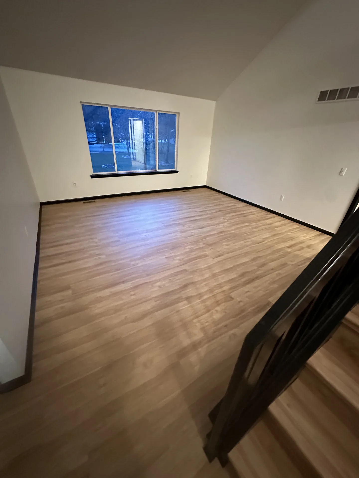 hardwood flooring installed by BRC Flooring — staircase & landing
