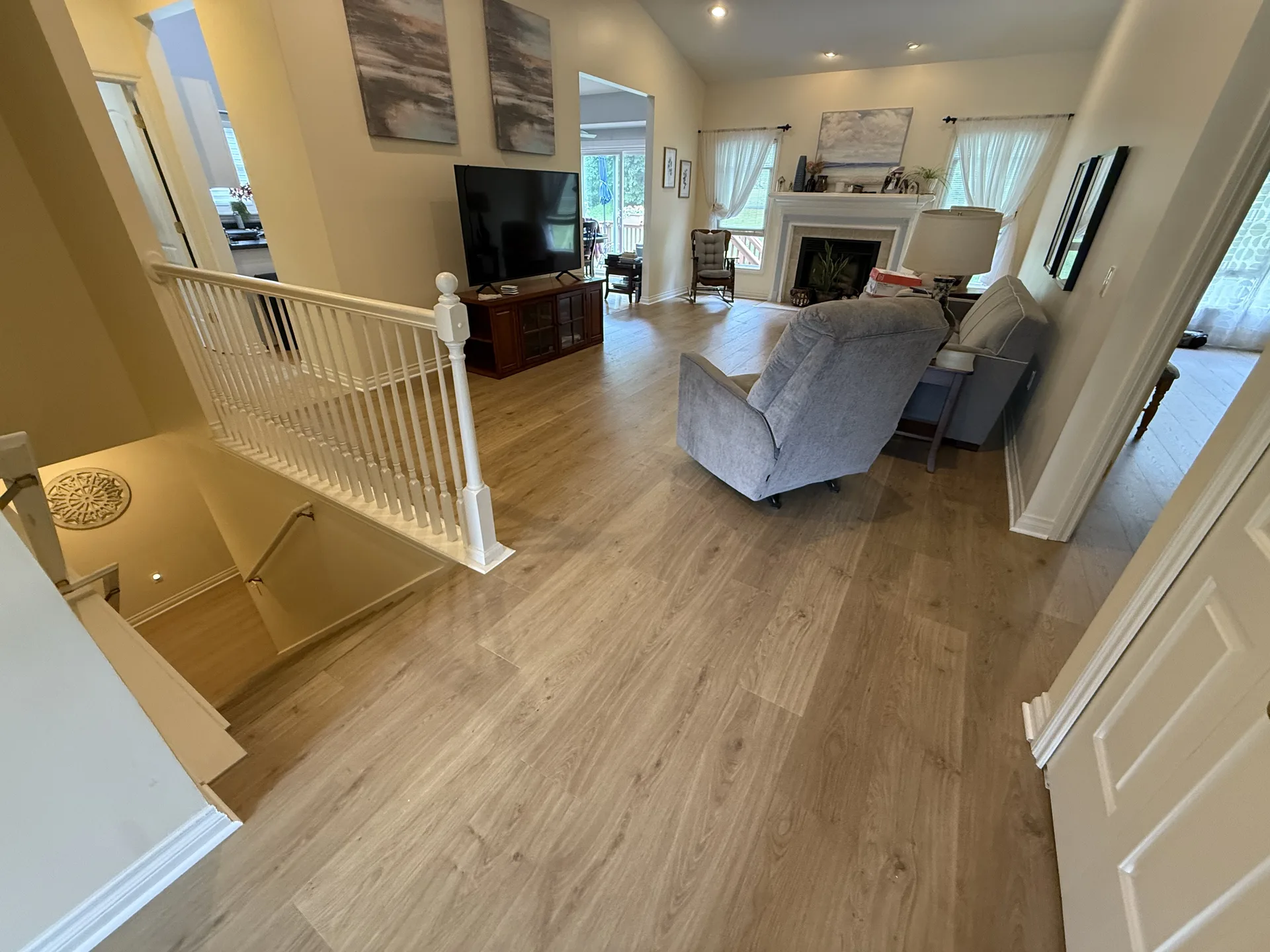 luxury vinyl flooring installed by BRC Flooring — living room