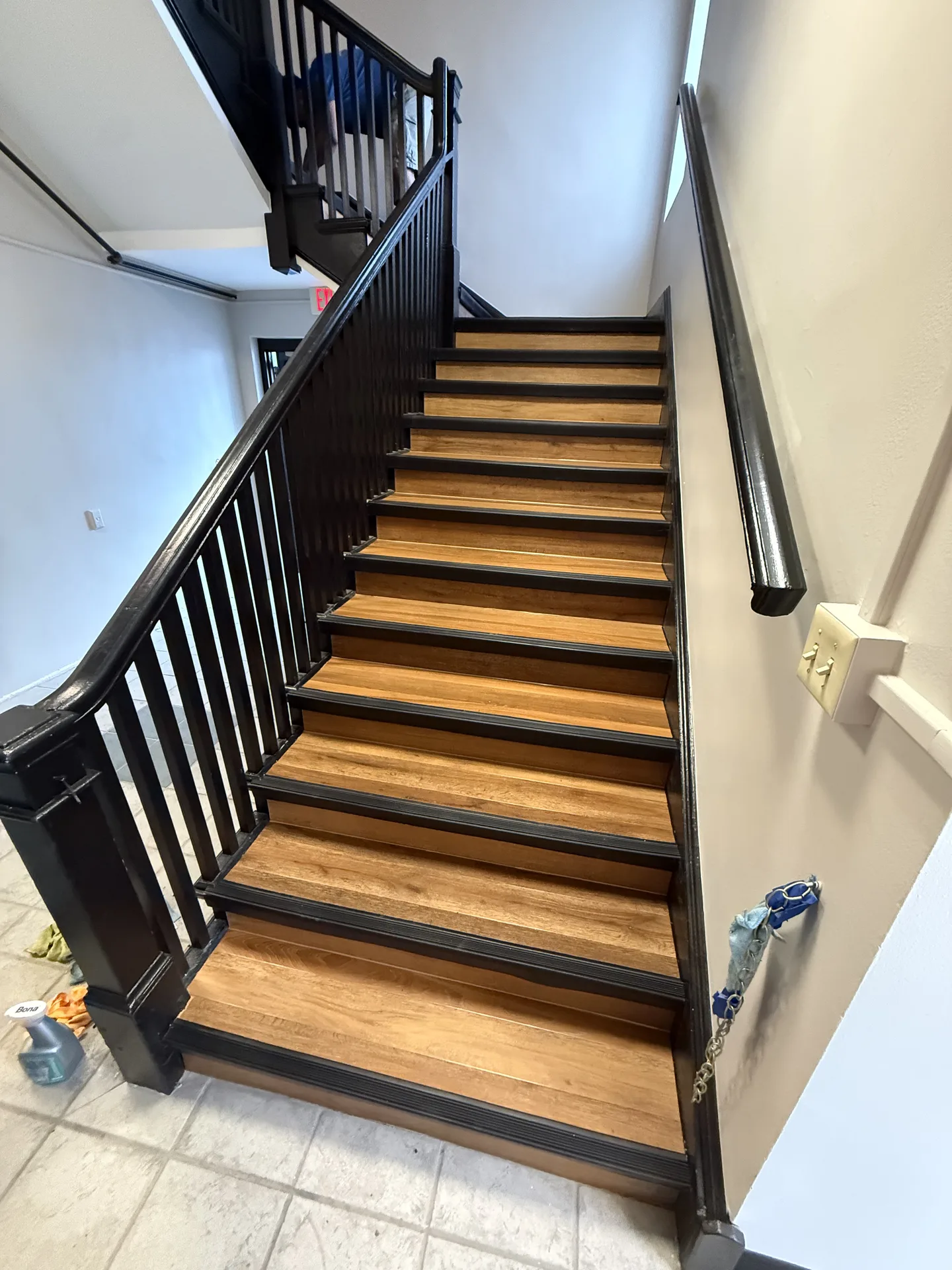 hardwood flooring installed by BRC Flooring — staircase