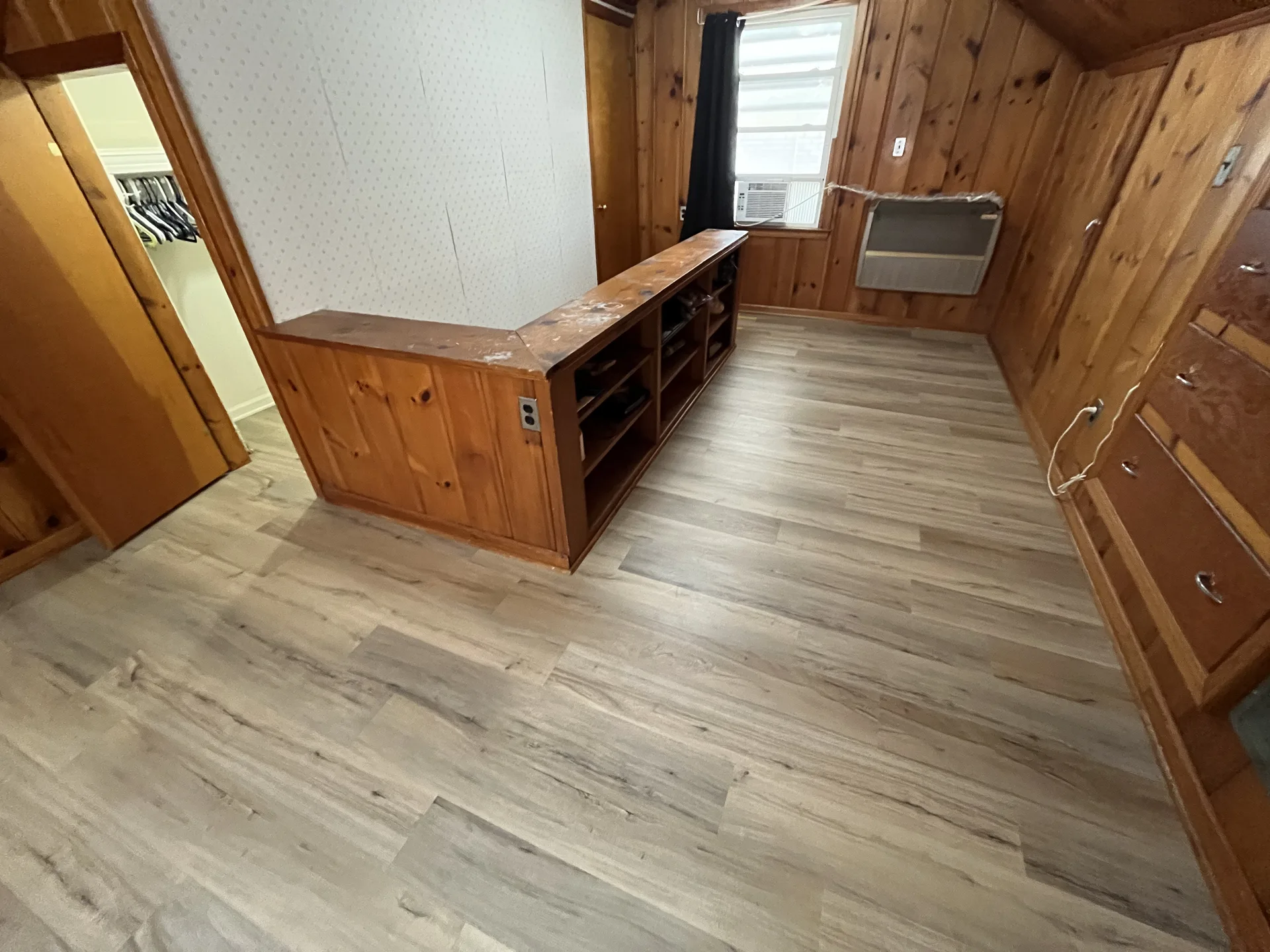 luxury vinyl flooring installed by BRC Flooring — cabin interior