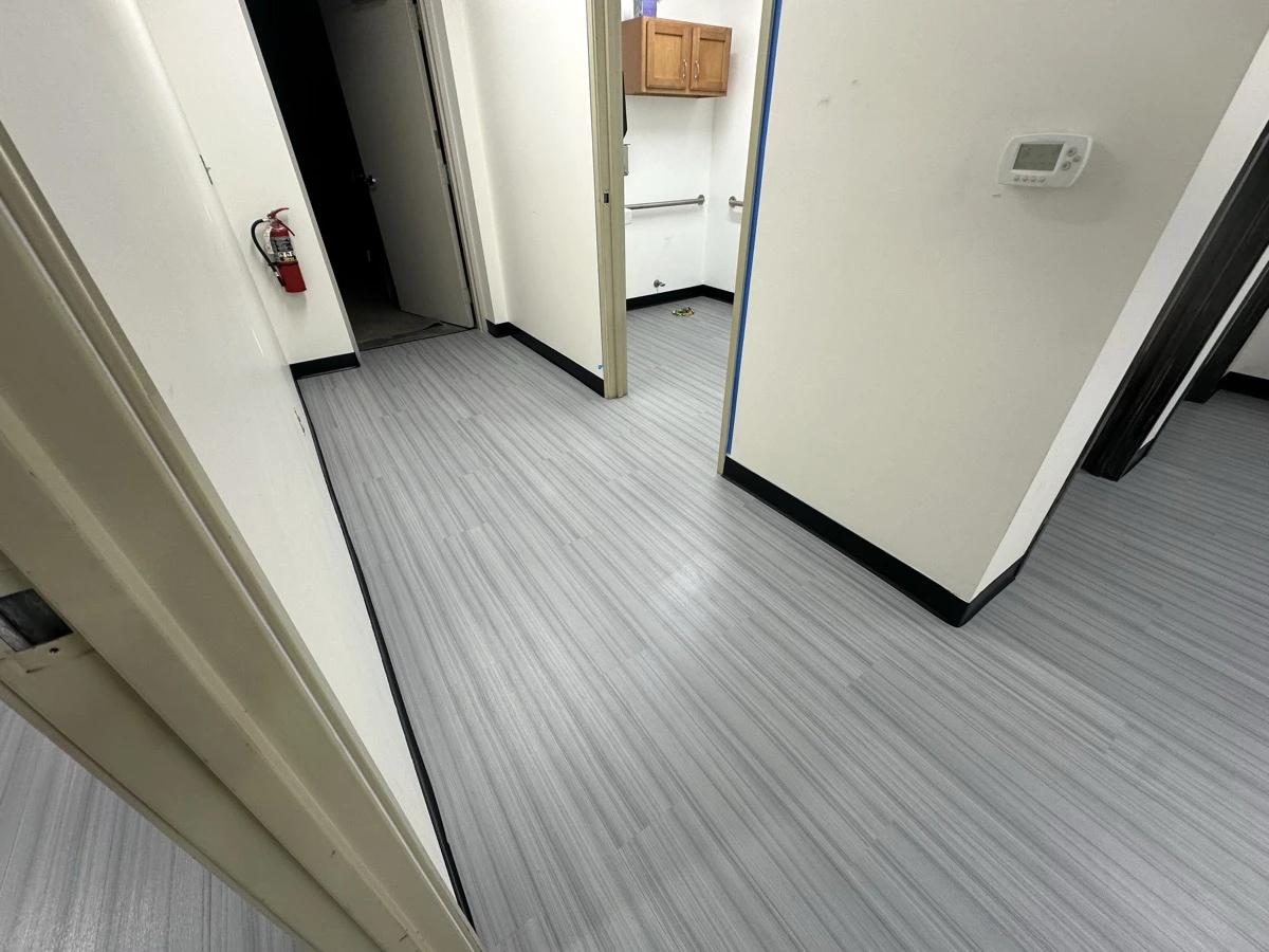 Commercial vinyl in office hallway