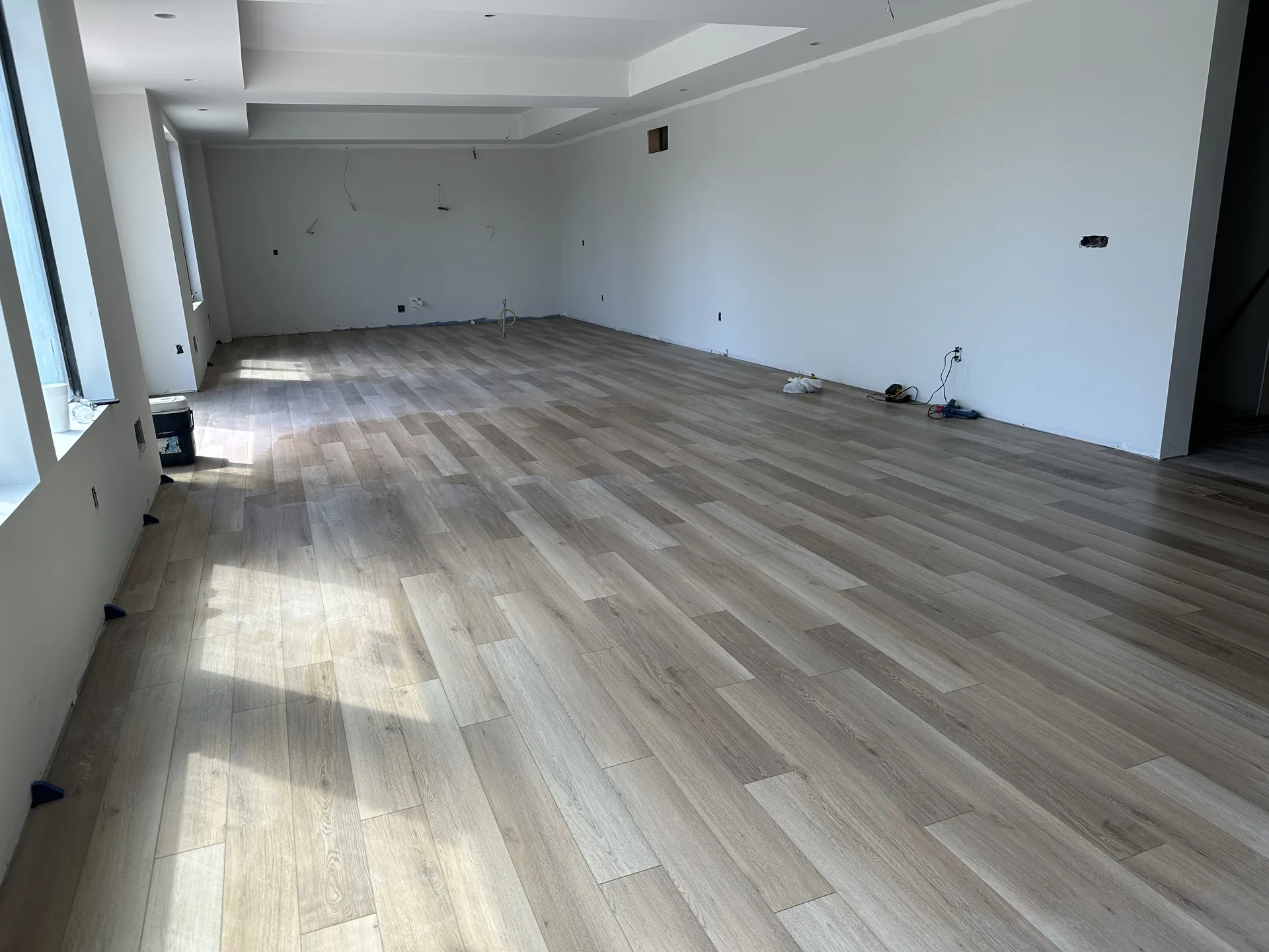 luxury vinyl flooring installed by BRC Flooring — new construction