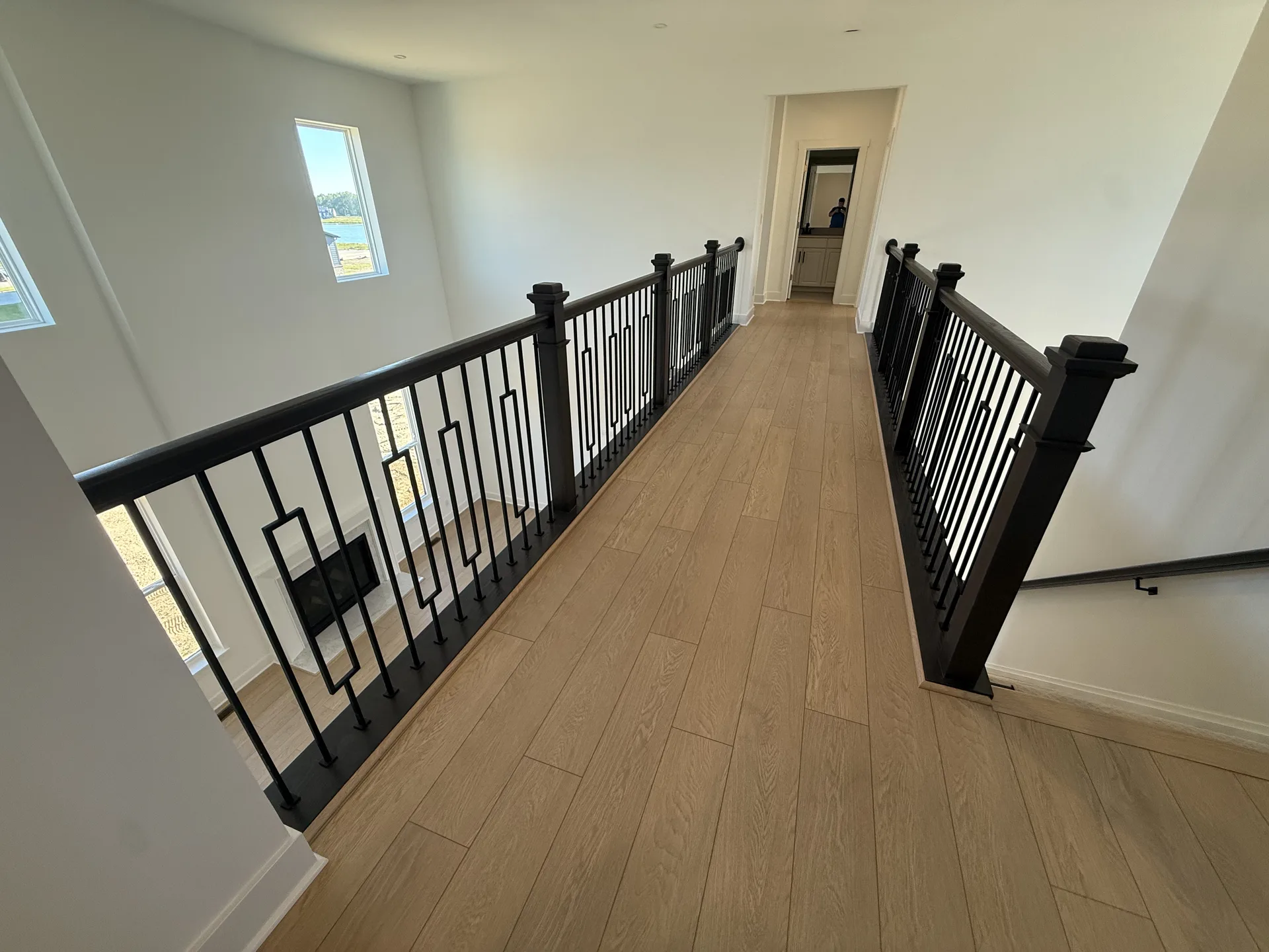 luxury vinyl flooring installed by BRC Flooring — upstairs landing