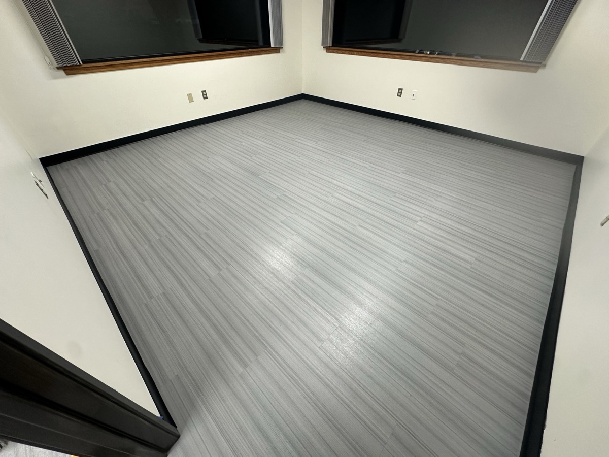 Commercial vinyl flooring in office
