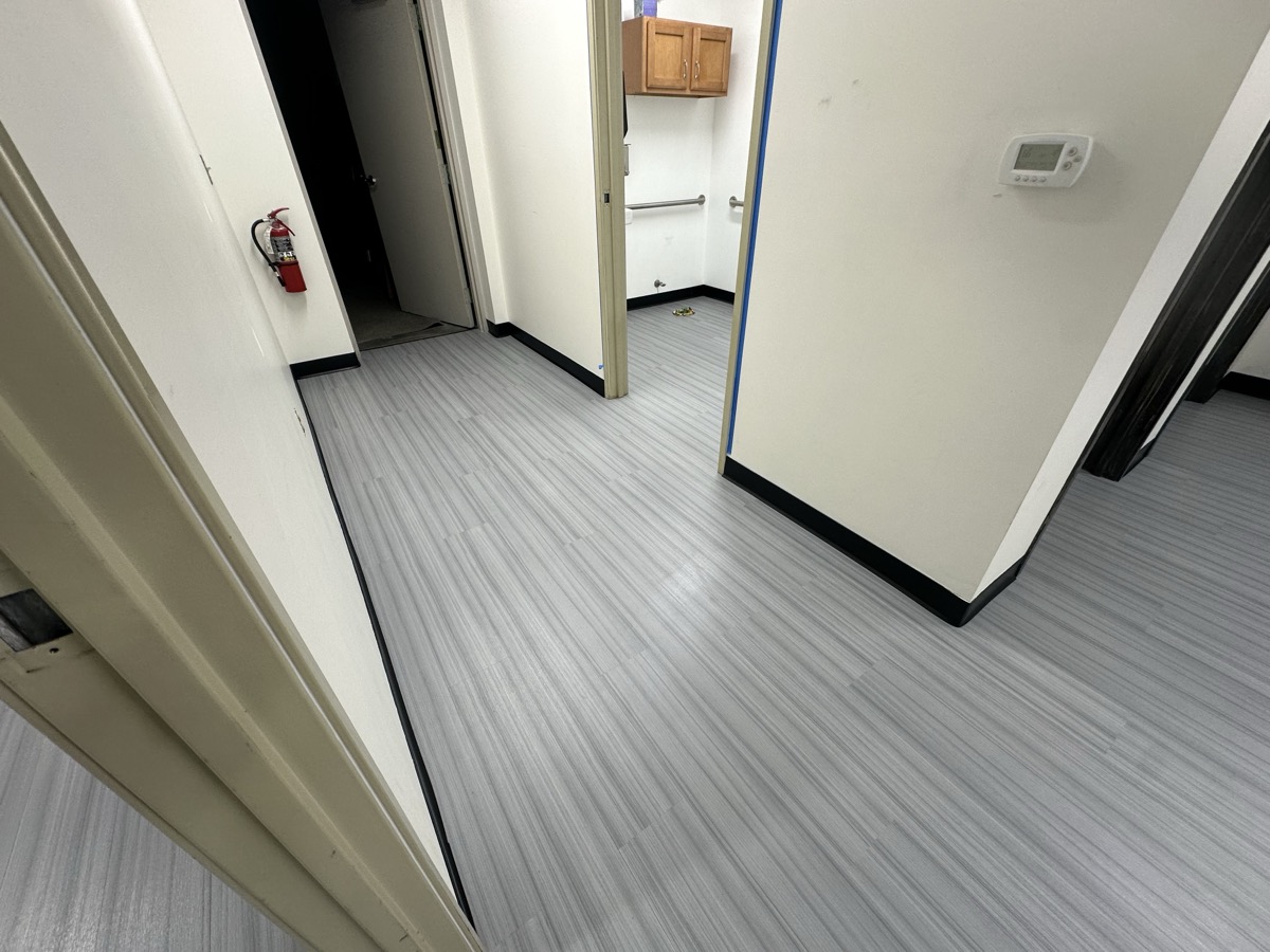 Commercial vinyl in office hallway