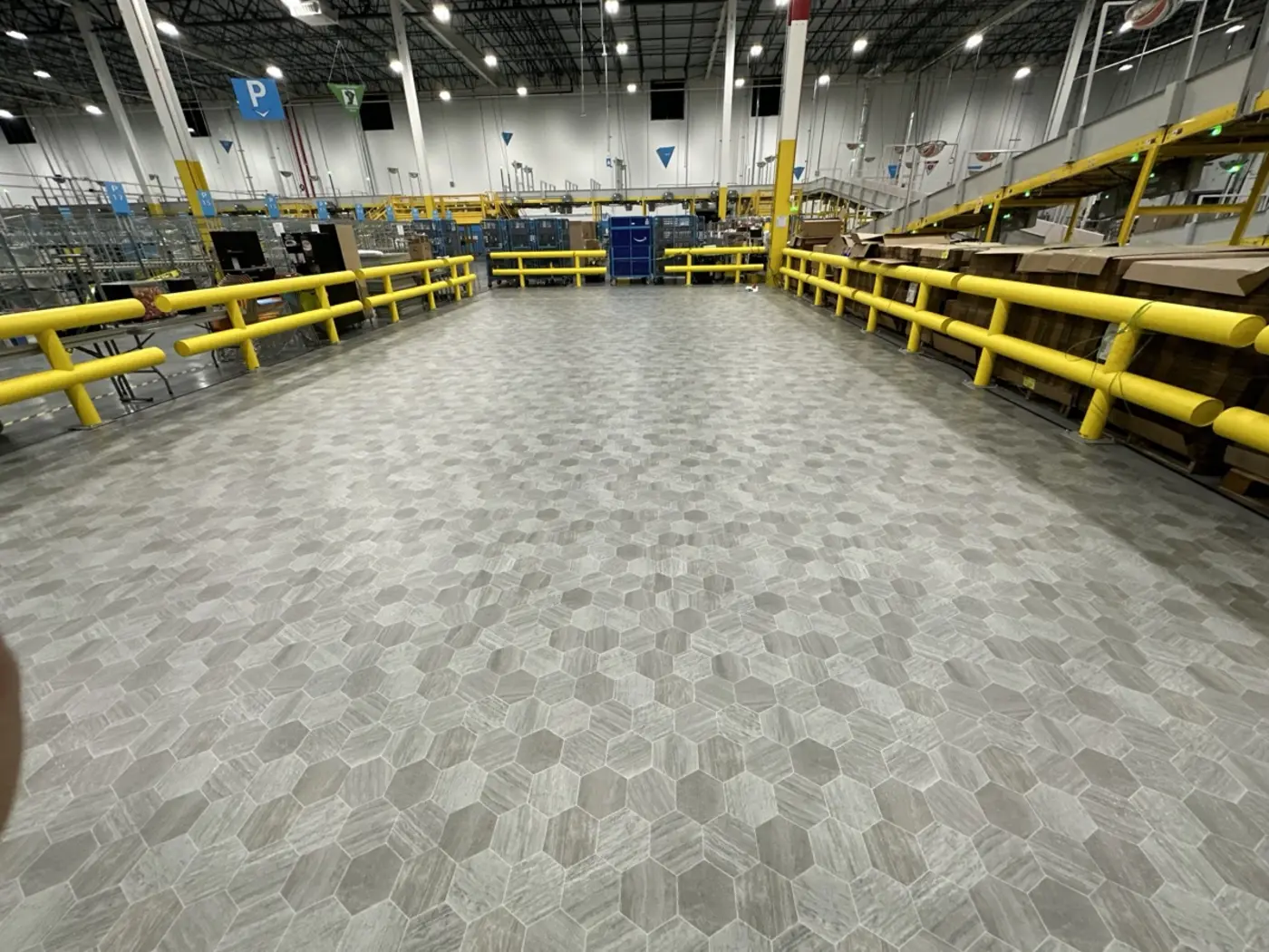 Commercial warehouse flooring installed by BRC Flooring